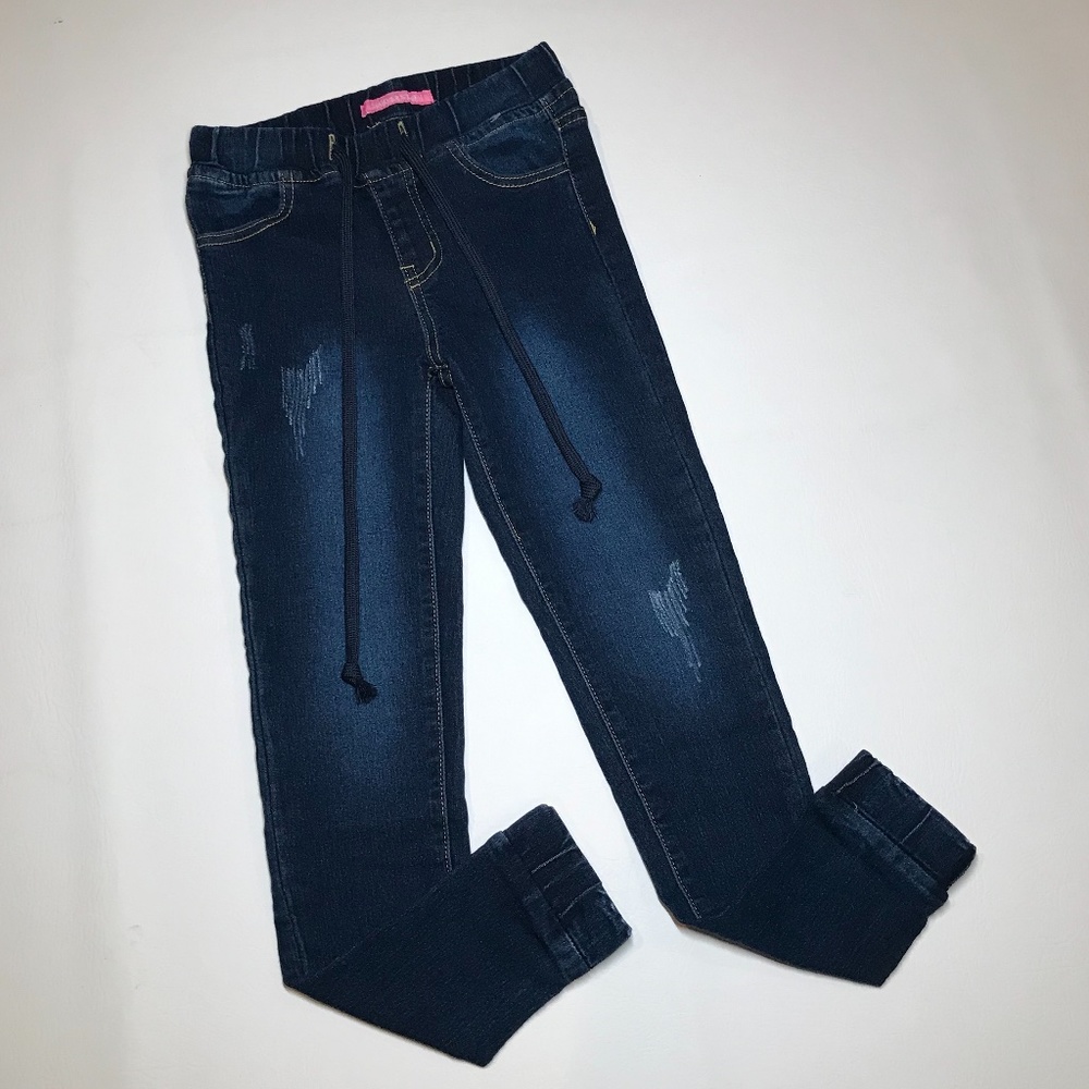 Gogo Star Girls Stone Washed Denim Jogger